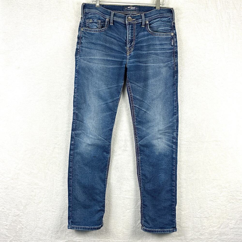 VTG Silver Jeans Grayson Relaxed Straight Men 30x32 (32x32) Faded Whiskered Y2K